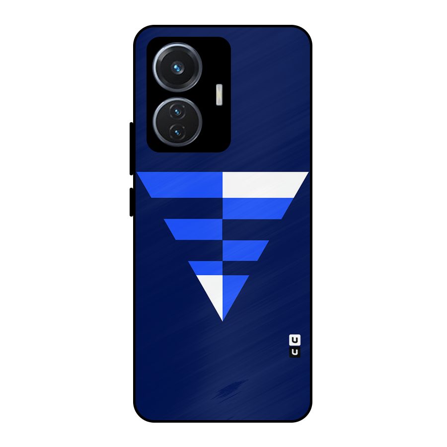 Minimalistic Abstract Inverted Triangle Metal Back Case for Vivo T1 44W