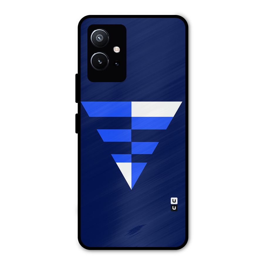 Minimalistic Abstract Inverted Triangle Metal Back Case for Vivo T1 5G