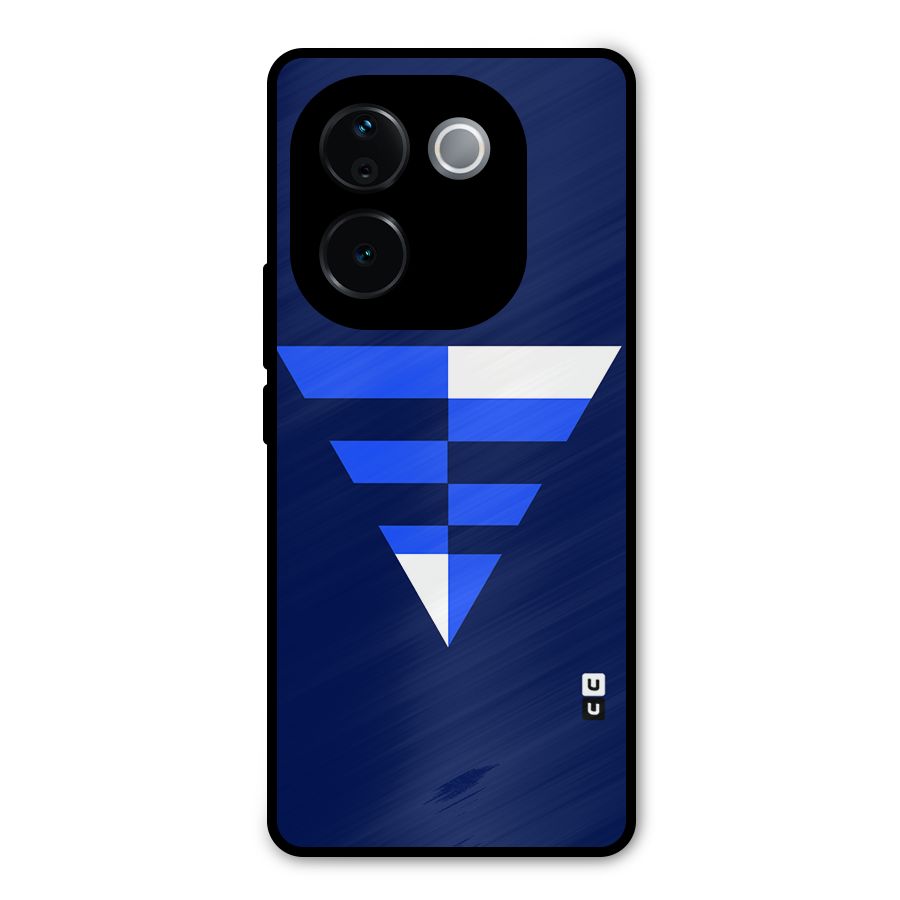 Minimalistic Abstract Inverted Triangle Metal Back Case for Vivo T3 Pro