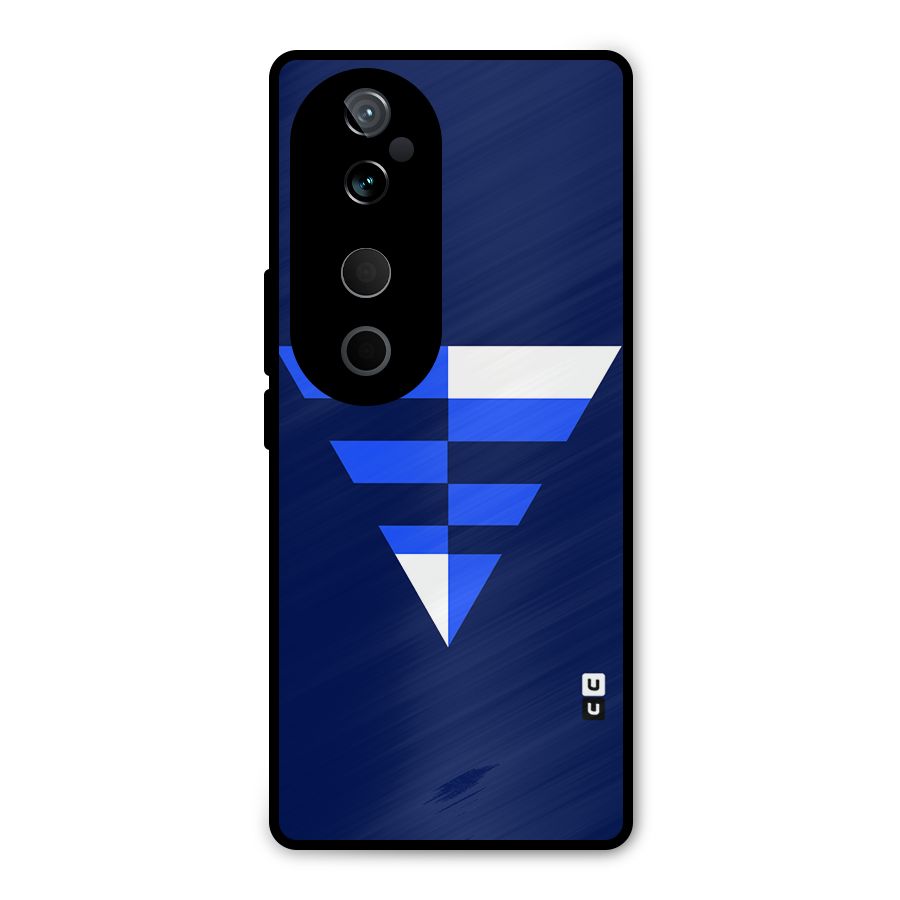 Minimalistic Abstract Inverted Triangle Metal Back Case for Vivo T3 Ultra