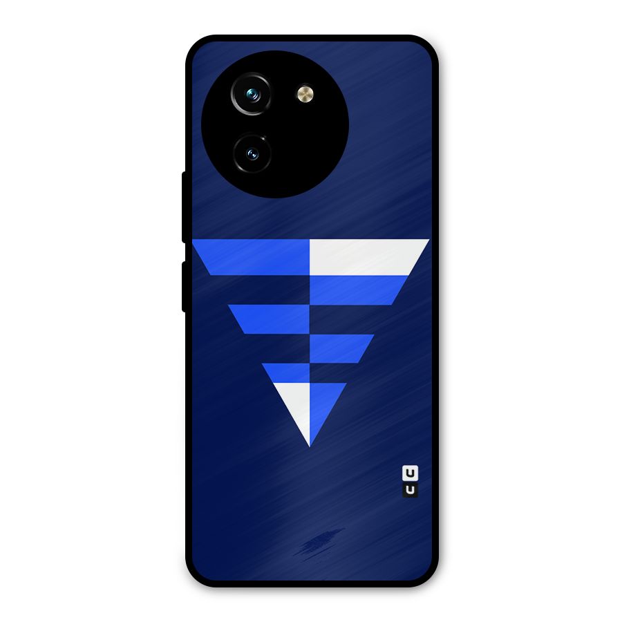 Minimalistic Abstract Inverted Triangle Metal Back Case for Vivo T3x