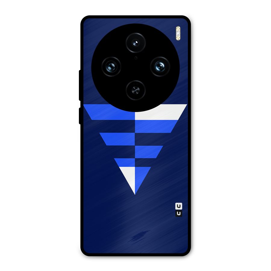 Minimalistic Abstract Inverted Triangle Metal Back Case for Vivo X100 Pro