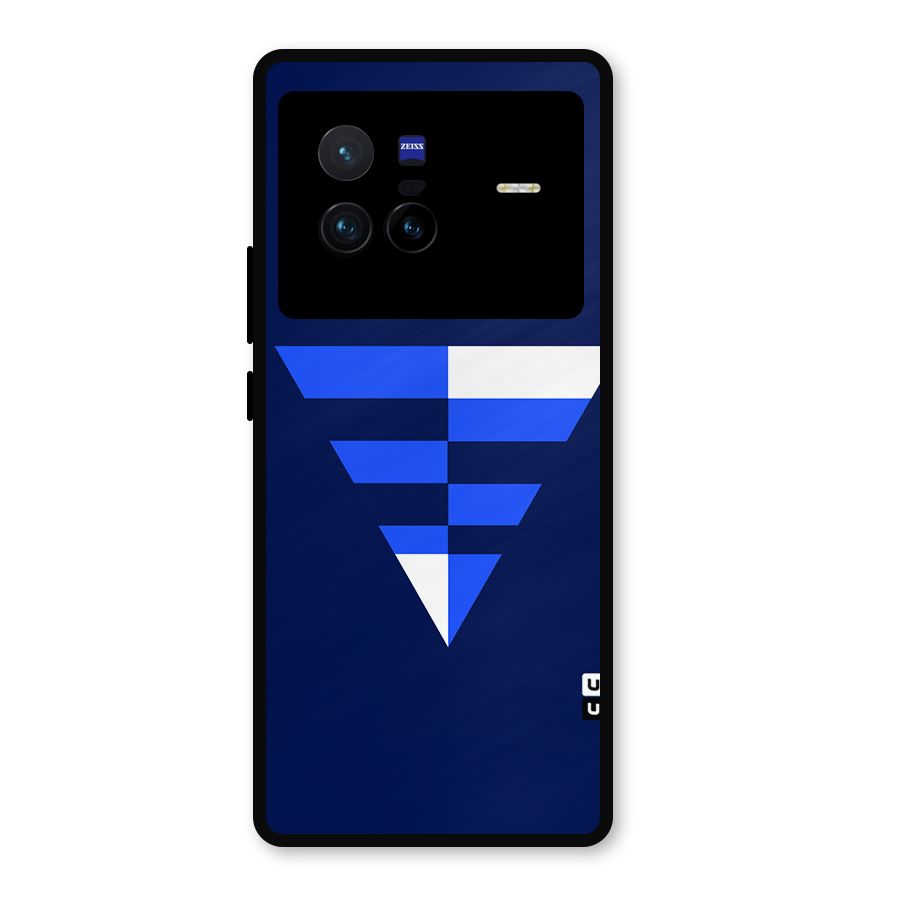 Minimalistic Abstract Inverted Triangle Metal Back Case for Vivo X80