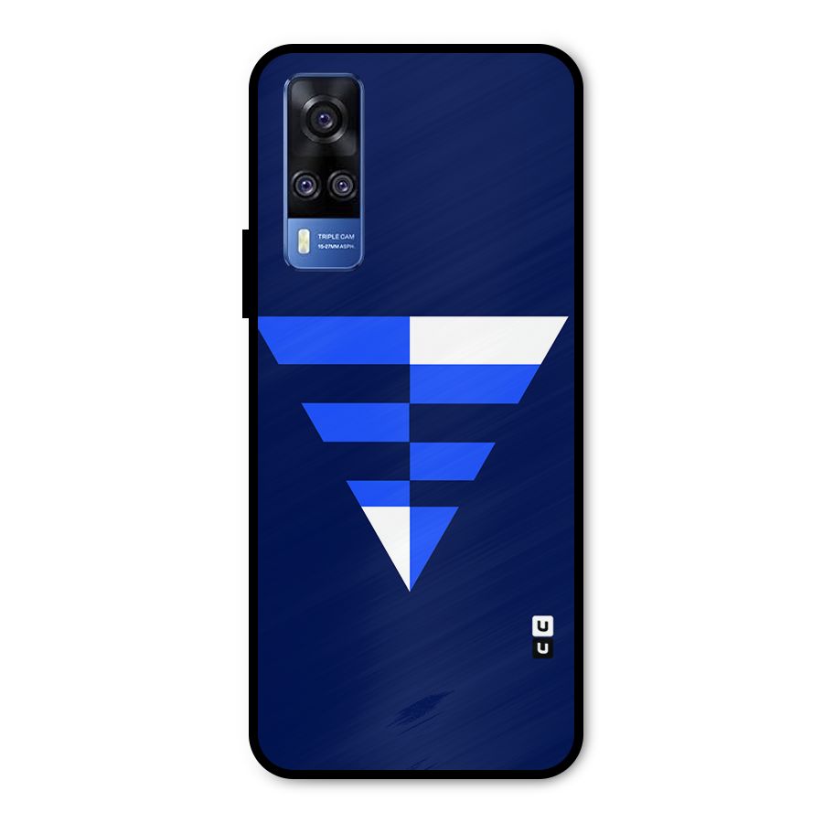Minimalistic Abstract Inverted Triangle Metal Back Case for Vivo Y51A