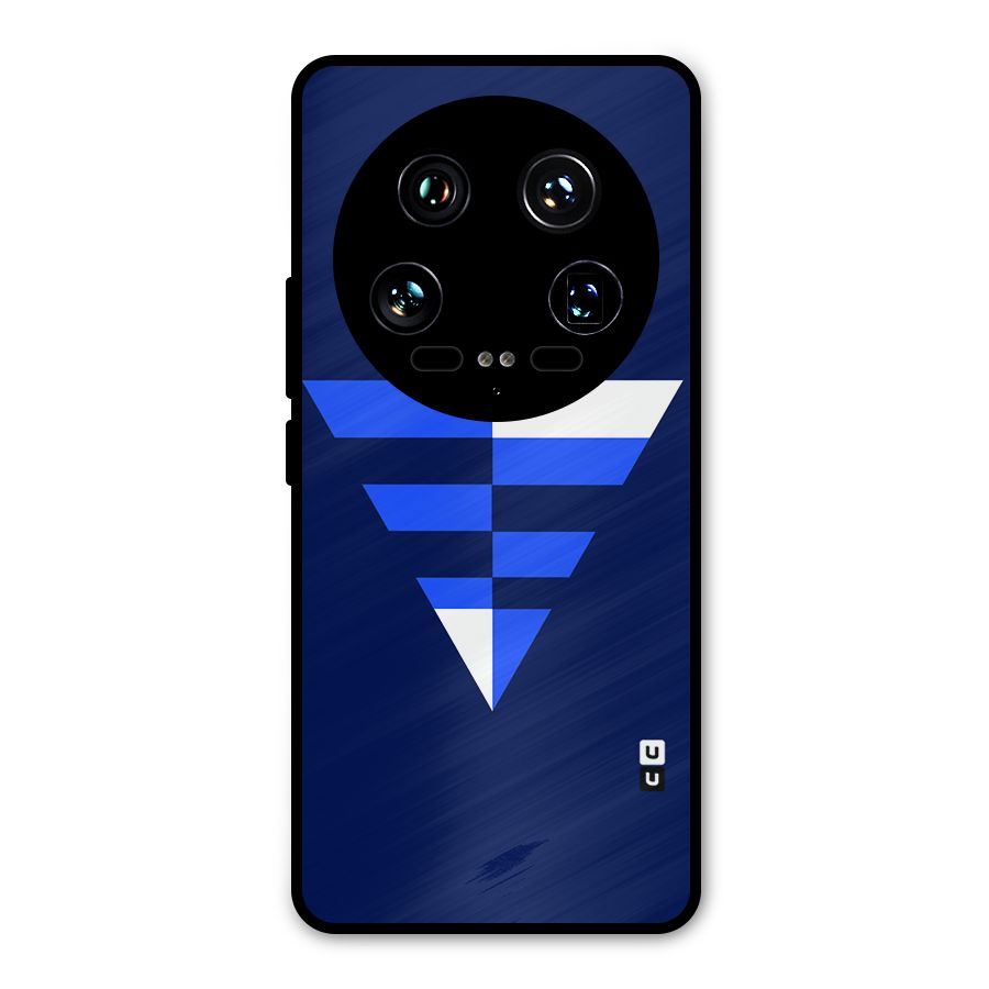 Minimalistic Abstract Inverted Triangle Metal Back Case for Xiaomi 14 Ultra
