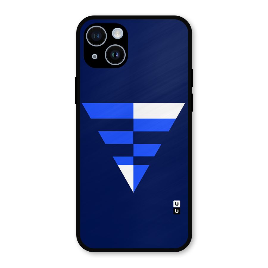 Minimalistic Abstract Inverted Triangle Metal Back Case for iPhone 14