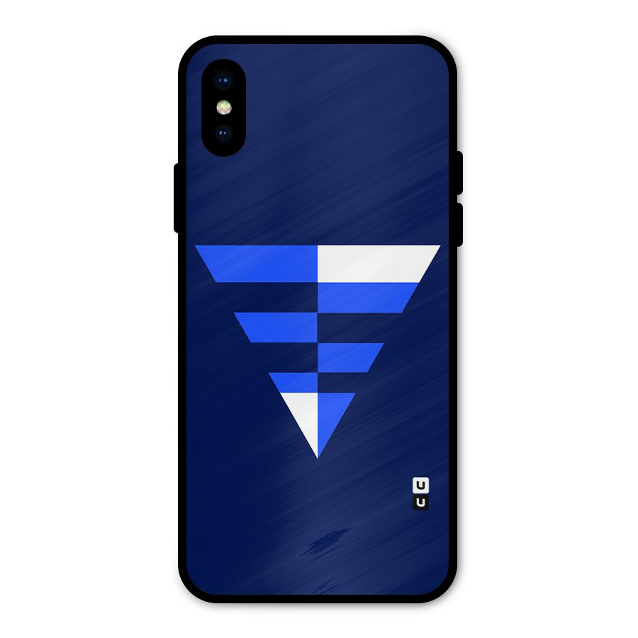 Minimalistic Abstract Inverted Triangle Metal Back Case for iPhone X