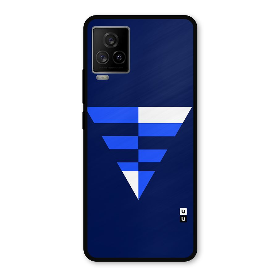 Minimalistic Abstract Inverted Triangle Metal Back Case for iQOO 7 Legend 5G