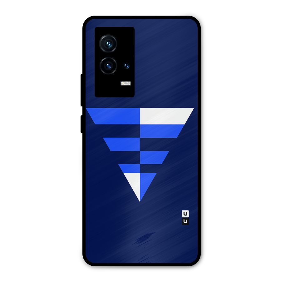 Minimalistic Abstract Inverted Triangle Metal Back Case for iQOO 9 5G