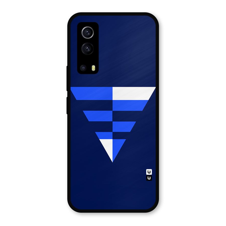 Minimalistic Abstract Inverted Triangle Metal Back Case for iQOO Z3