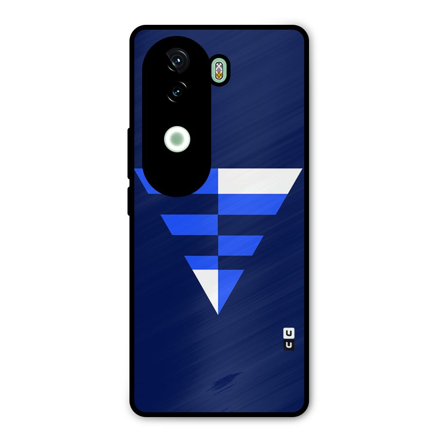 Minimalistic Abstract Inverted Triangle Metal Back Case for iQOO Z9s