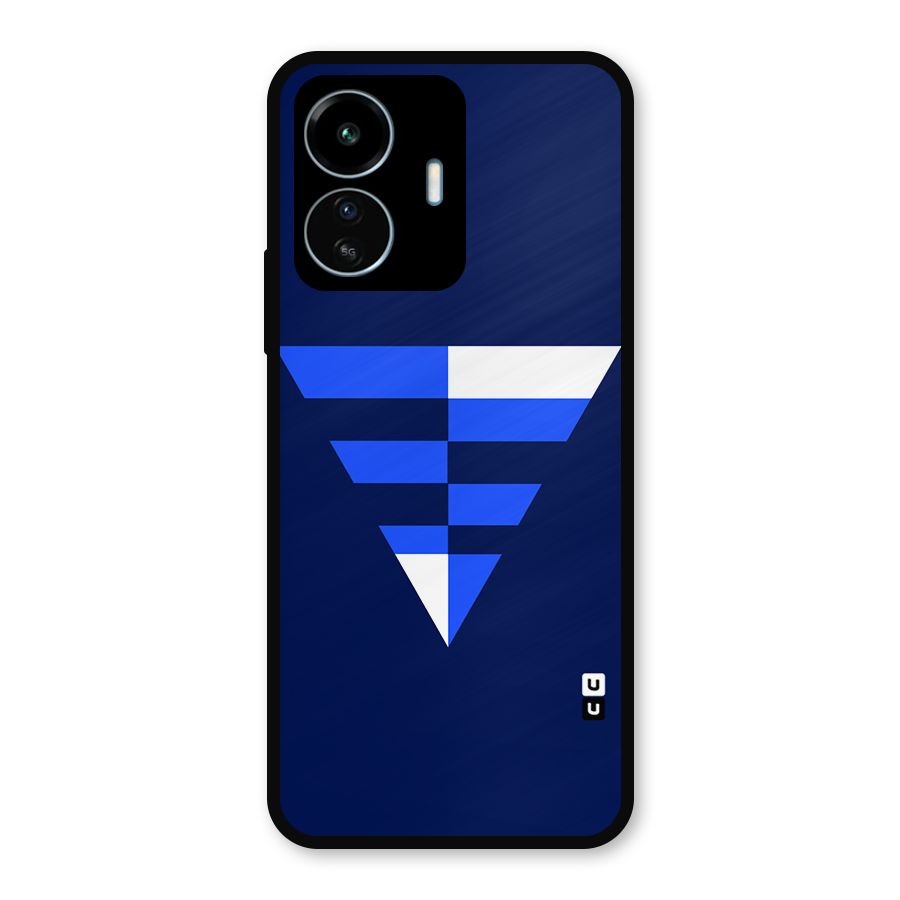 Minimalistic Abstract Inverted Triangle Metal Back Case for vivo iQOO Z6 Lite 5G