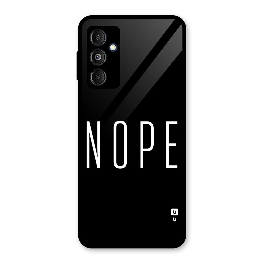 Minimalistic Nope Glass Back Case for Galaxy M14 5G