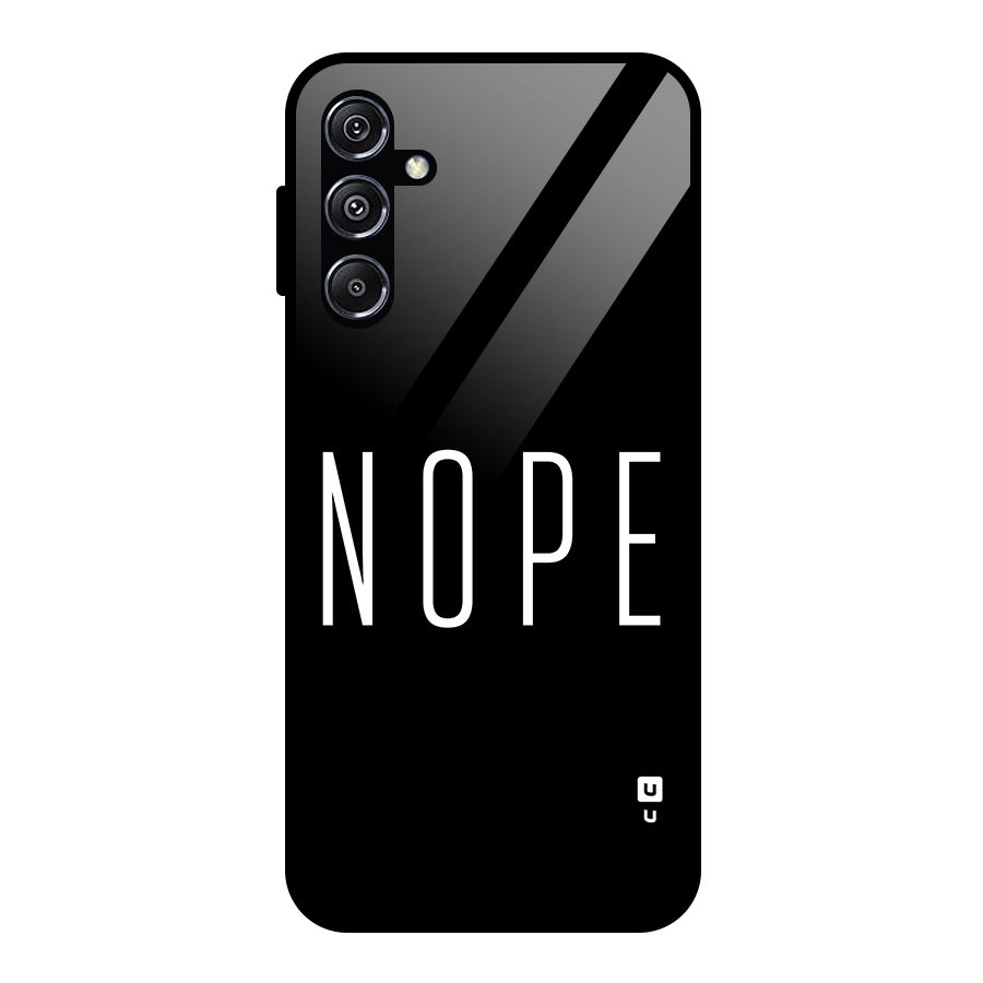 Minimalistic Nope Glass Back Case for Galaxy M34 5G