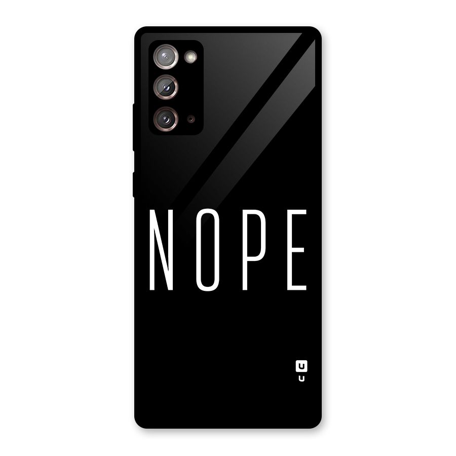 Minimalistic Nope Glass Back Case for Galaxy Note 20