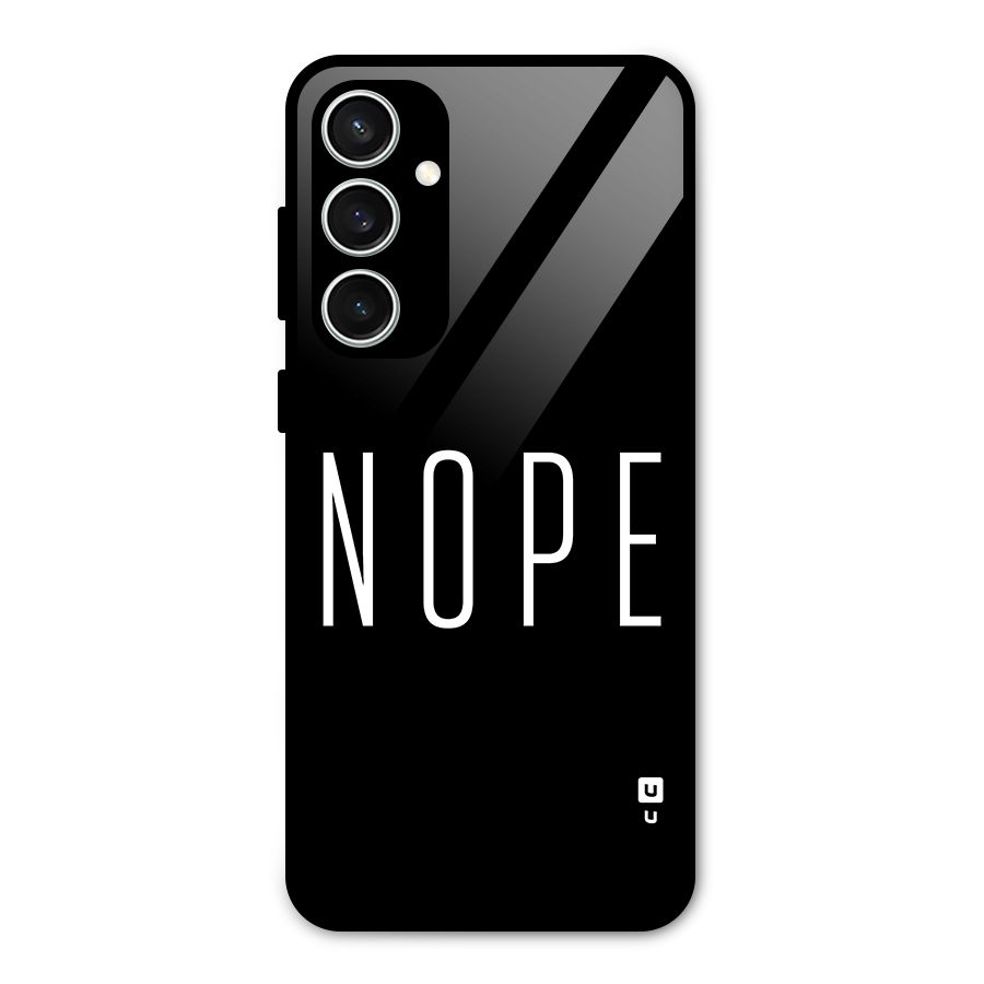 Minimalistic Nope Glass Back Case for Galaxy S23 FE