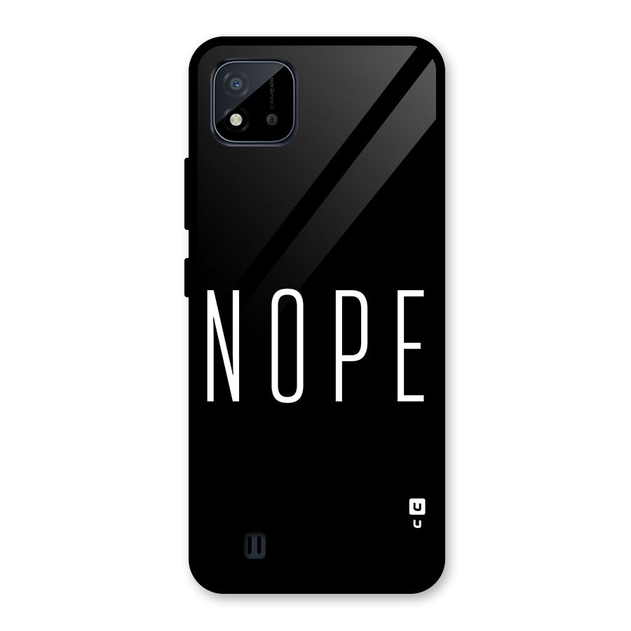 Minimalistic Nope Glass Back Case for Realme C11 2021