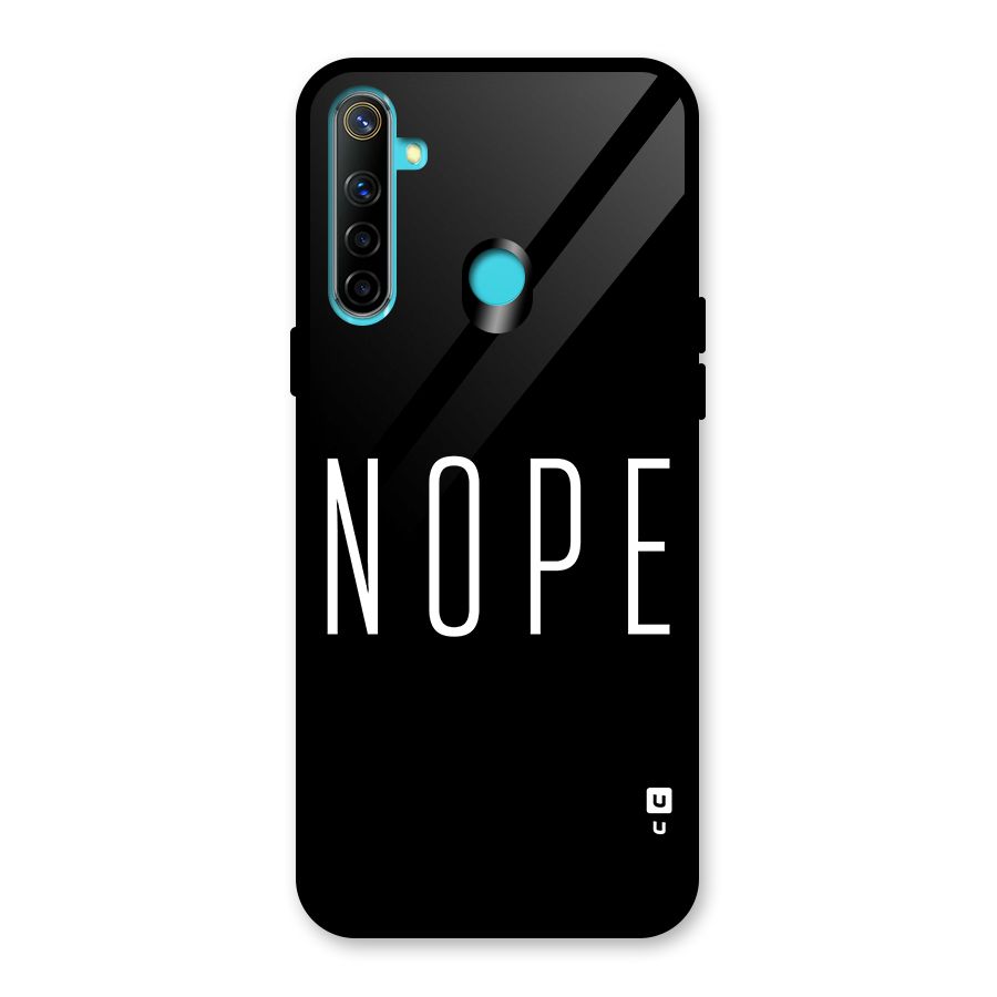 Minimalistic Nope Glass Back Case for Realme Narzo 10