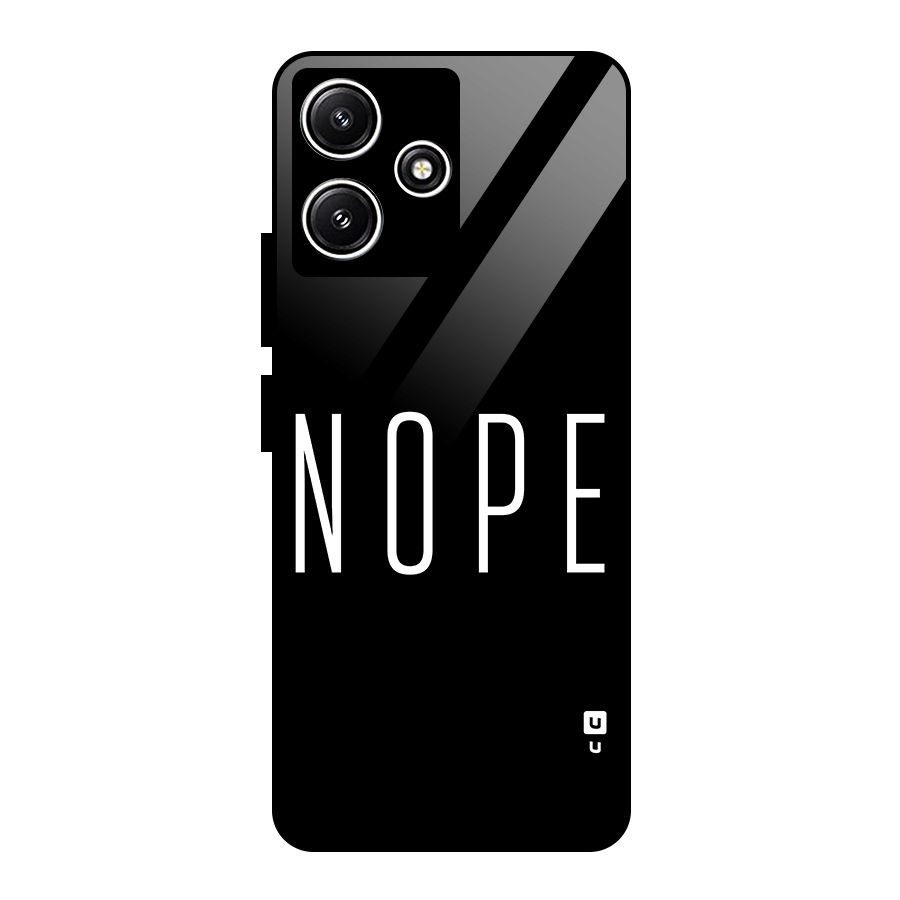 Minimalistic Nope Glass Back Case for Redmi 12 5G