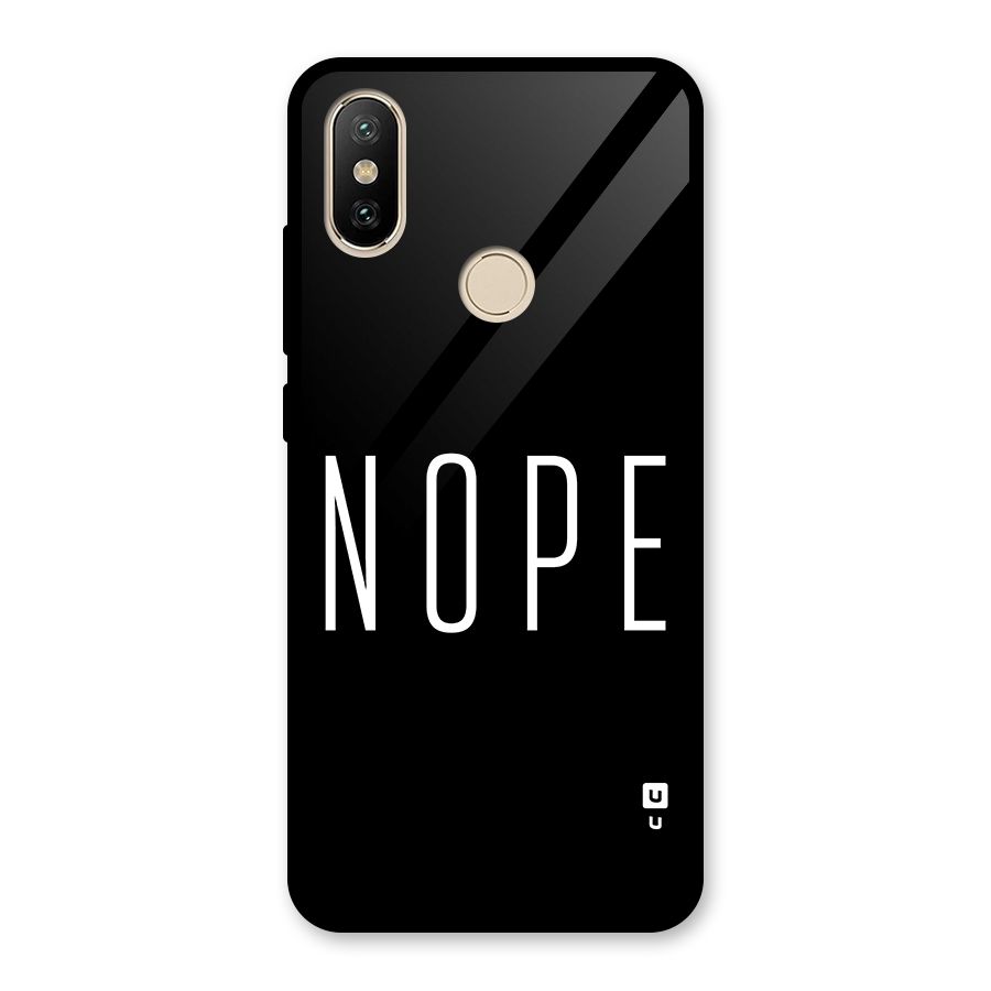 Minimalistic Nope Glass Back Case for Redmi A2