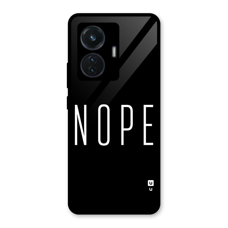 Minimalistic Nope Glass Back Case for Vivo T1 44W