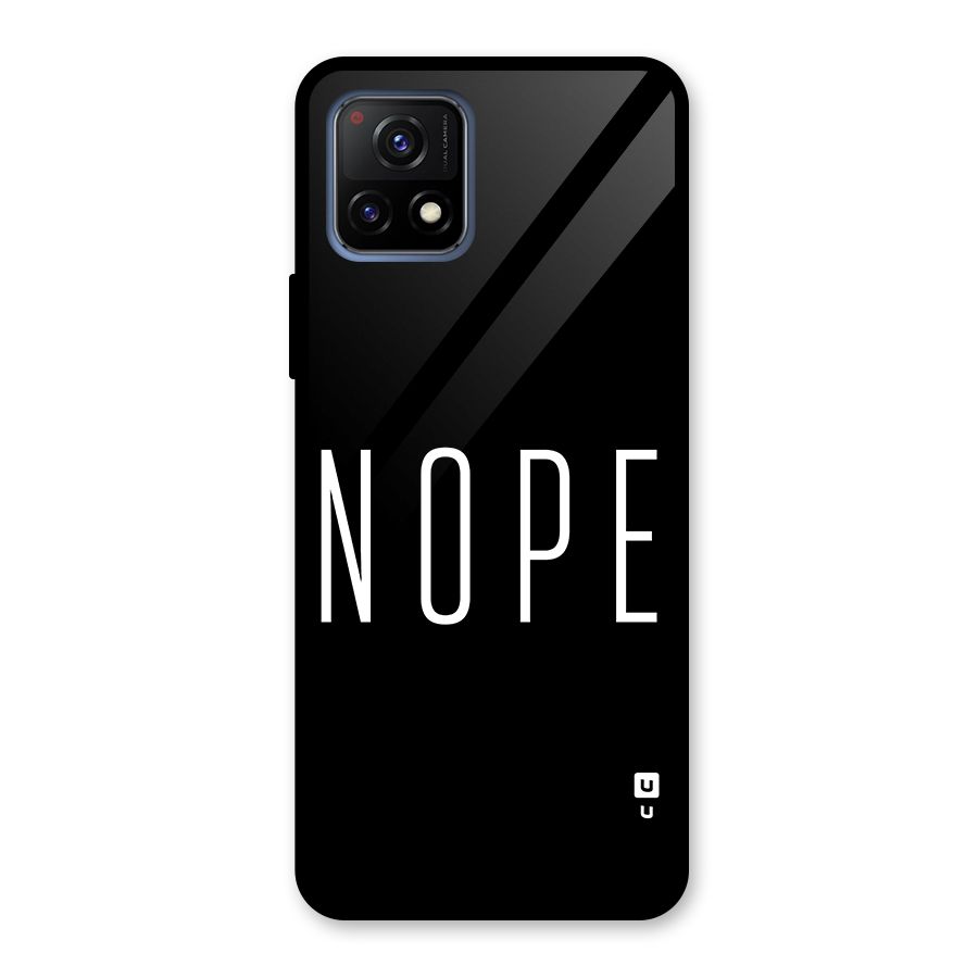 Minimalistic Nope Glass Back Case for Vivo Y72 5G