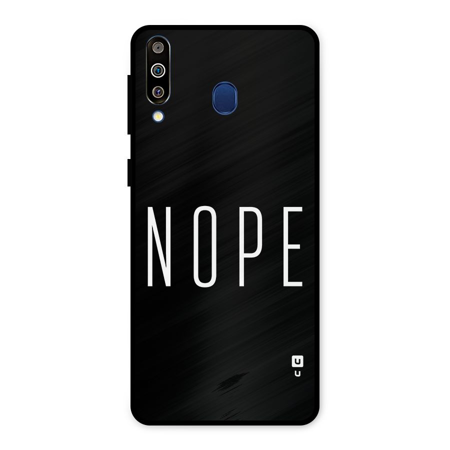 Minimalistic Nope Metal Back Case for Galaxy M30