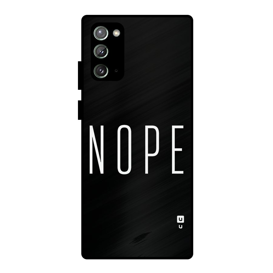 Minimalistic Nope Metal Back Case for Galaxy Note 20