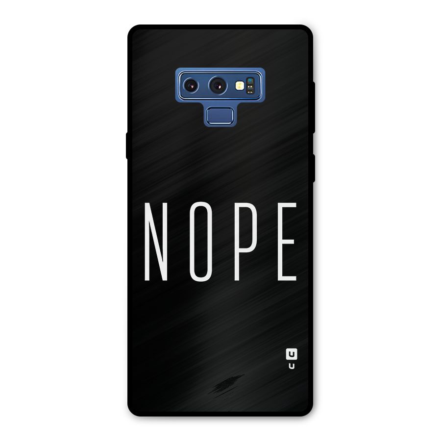 Minimalistic Nope Metal Back Case for Galaxy Note 9