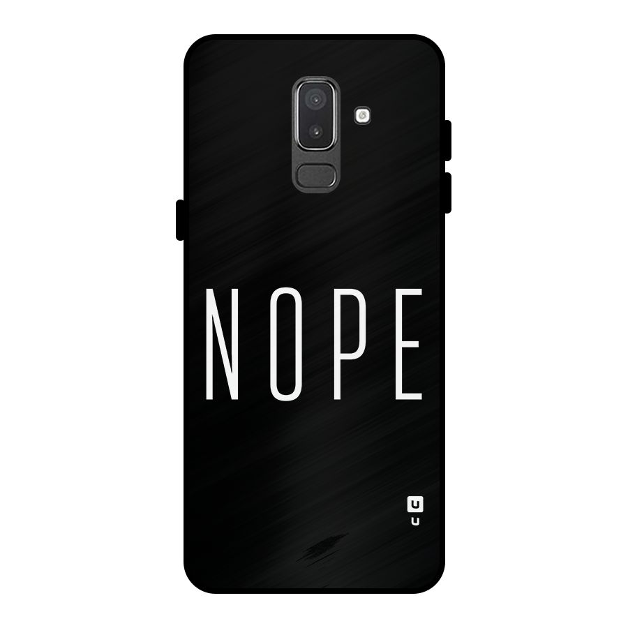 Minimalistic Nope Metal Back Case for Galaxy On8 (2018)