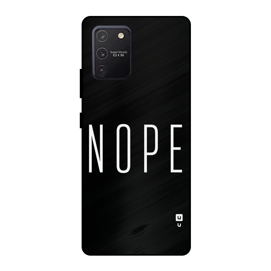 Minimalistic Nope Metal Back Case for Galaxy S10 Lite