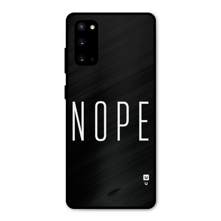 Minimalistic Nope Metal Back Case for Galaxy S20
