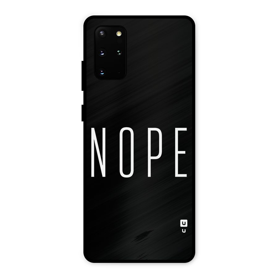 Minimalistic Nope Metal Back Case for Galaxy S20 Plus