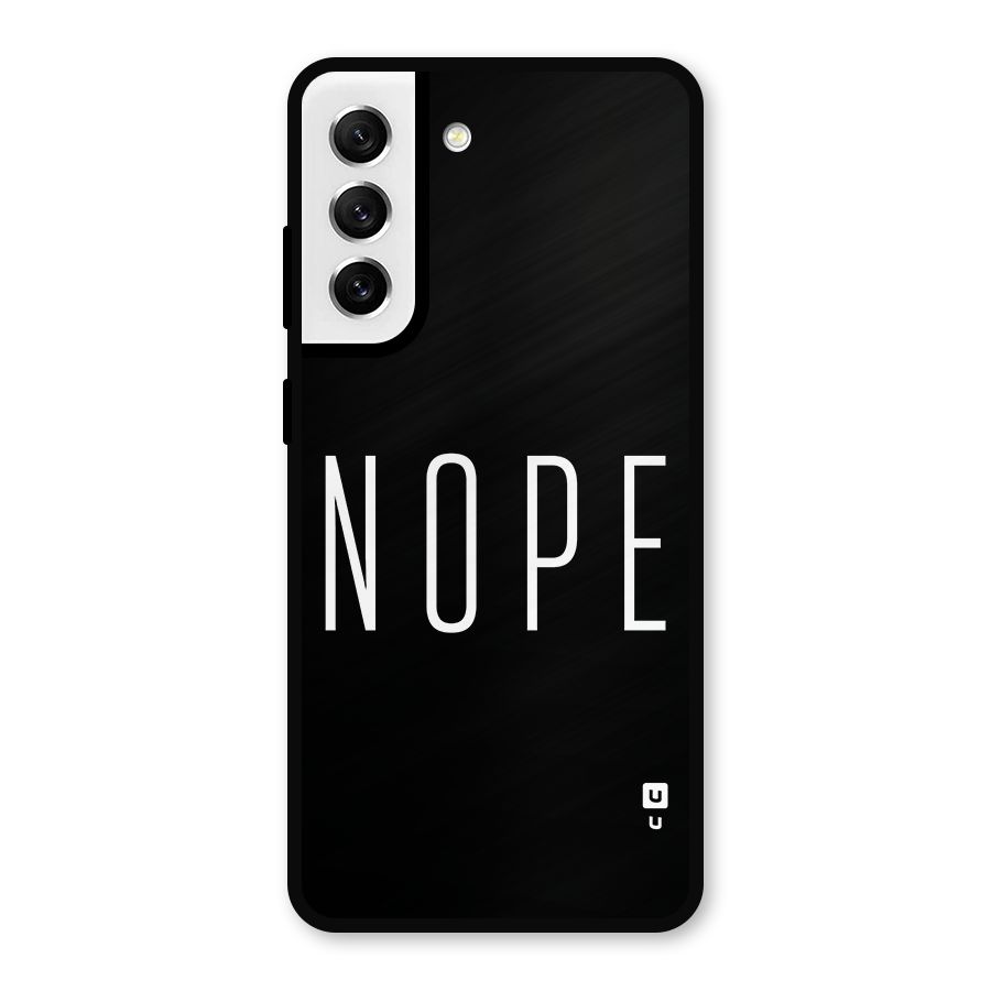 Minimalistic Nope Metal Back Case for Galaxy S21 FE 5G