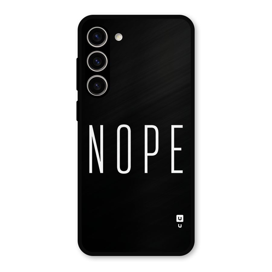 Minimalistic Nope Metal Back Case for Galaxy S23 Plus
