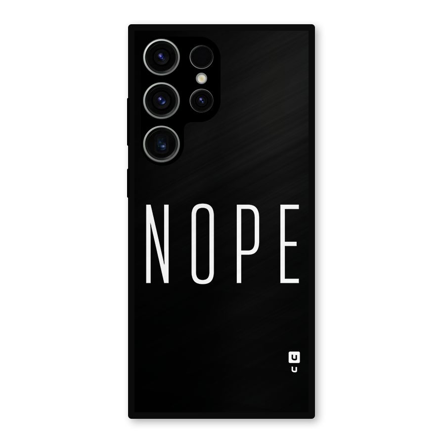 Minimalistic Nope Metal Back Case for Galaxy S23 Ultra
