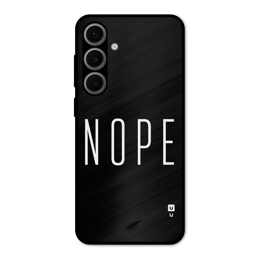 Minimalistic Nope Metal Back Case for Galaxy S24 FE