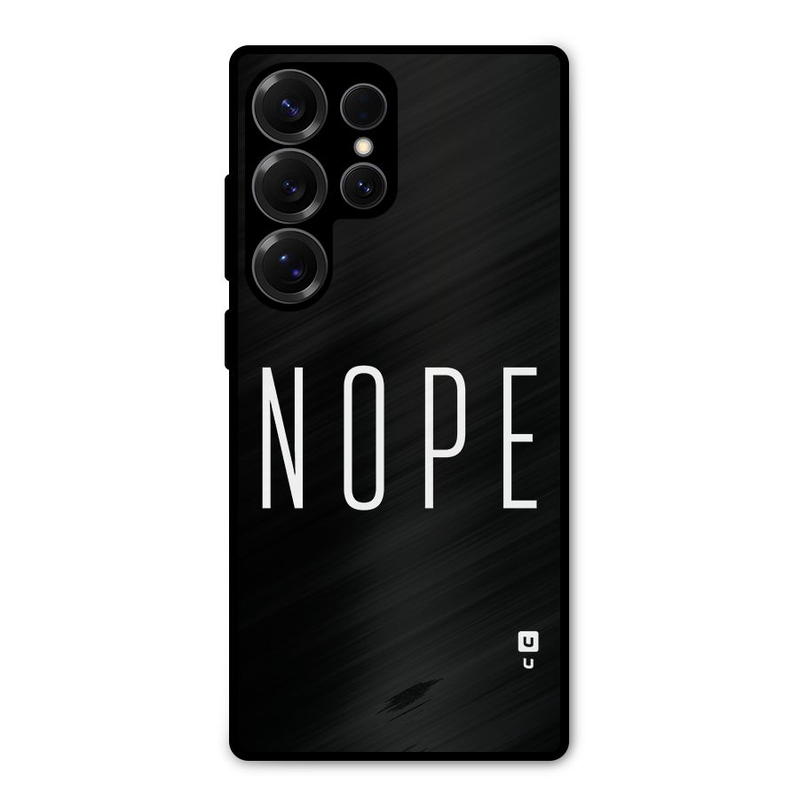 Minimalistic Nope Metal Back Case for Galaxy S25 Ultra
