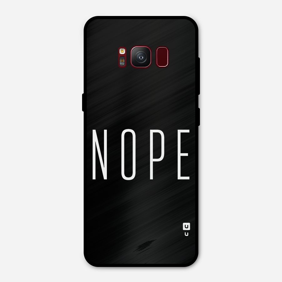Minimalistic Nope Metal Back Case for Galaxy S8