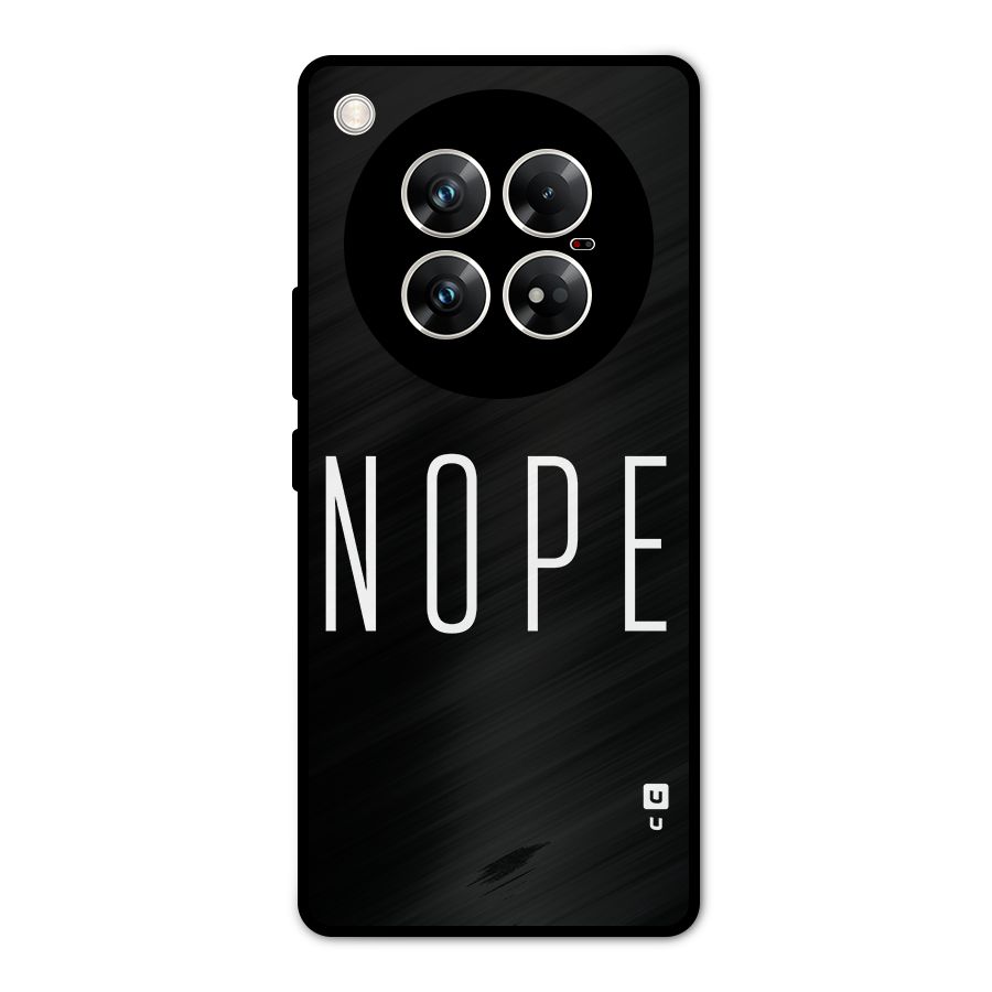 Minimalistic Nope Metal Back Case for Infinix Zero 40 5G