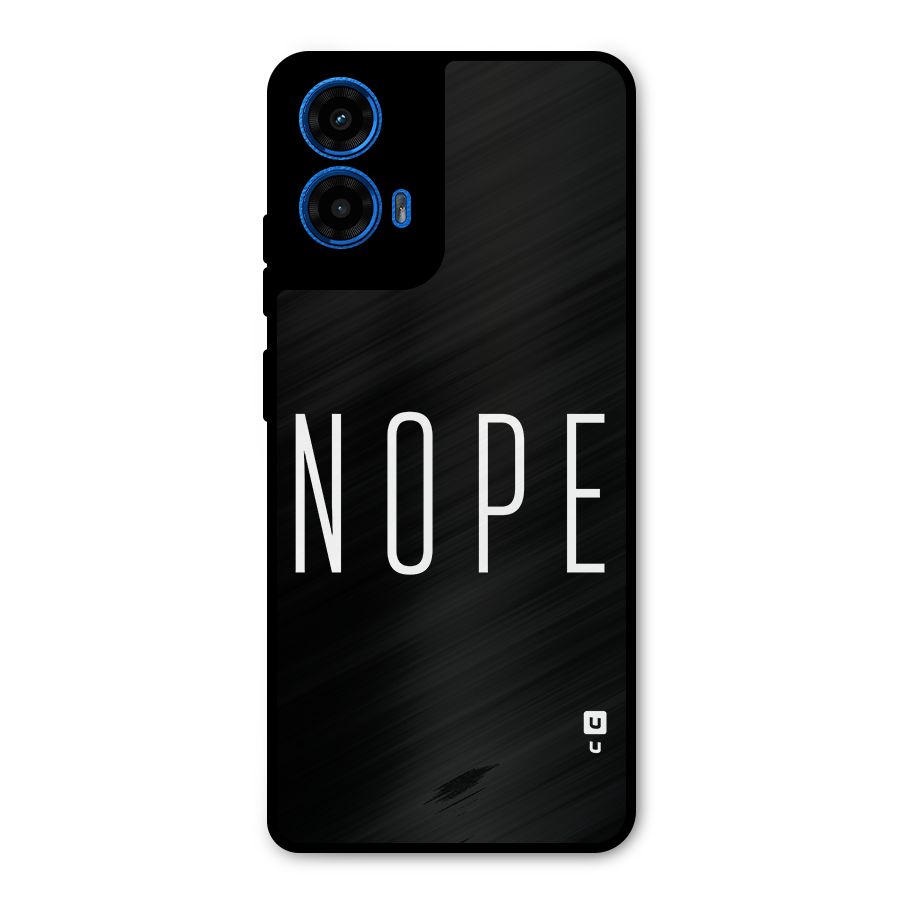 Minimalistic Nope Metal Back Case for Moto G45