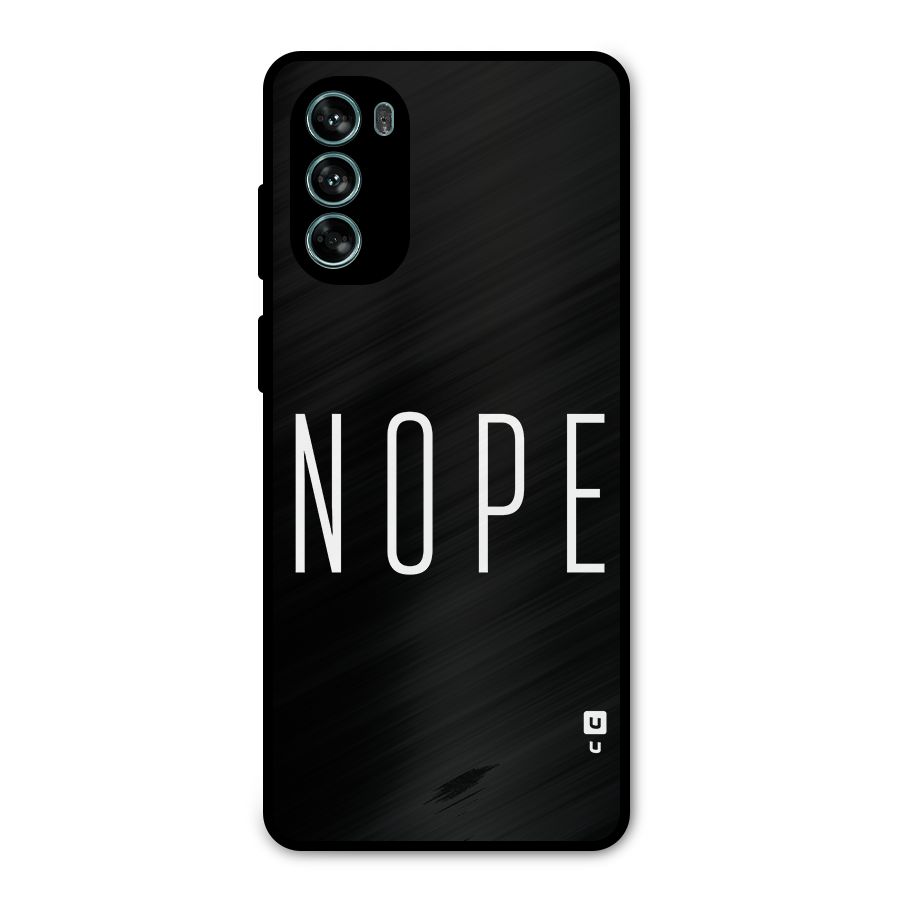 Minimalistic Nope Metal Back Case for Moto G62