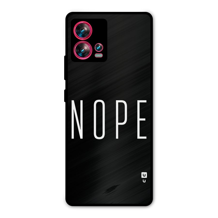 Minimalistic Nope Metal Back Case for Motorola Edge 30 Fusion