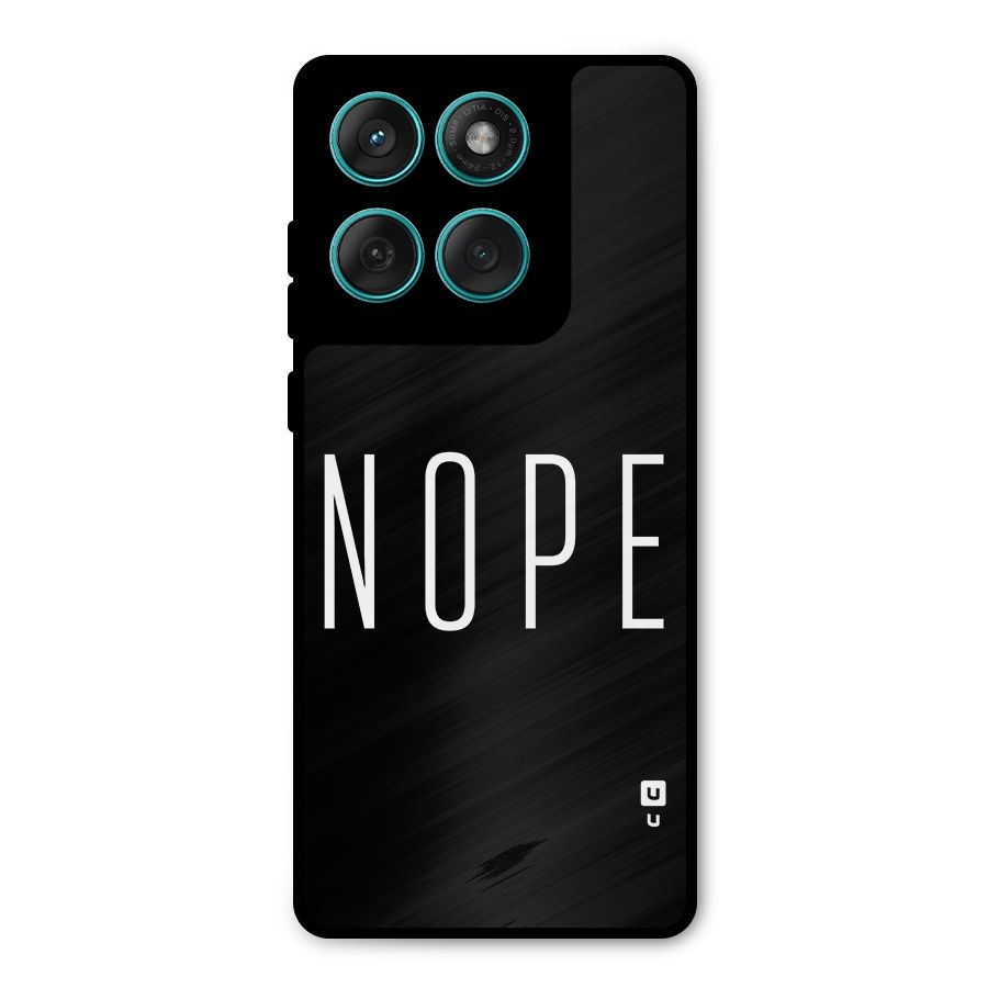 Minimalistic Nope Metal Back Case for Motorola Edge 60 Fusion