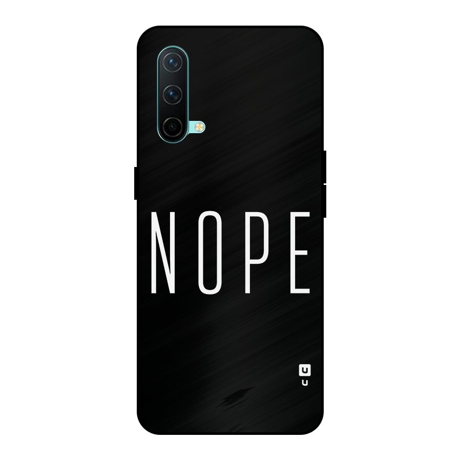 Minimalistic Nope Metal Back Case for OnePlus Nord CE 5G