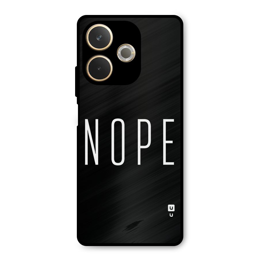 Minimalistic Nope Metal Back Case for Oppo A5 Pro