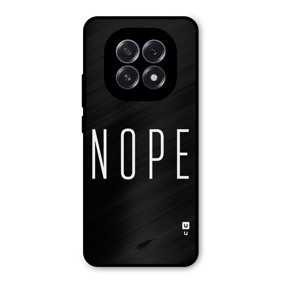 Minimalistic Nope Metal Back Case for Oppo F29