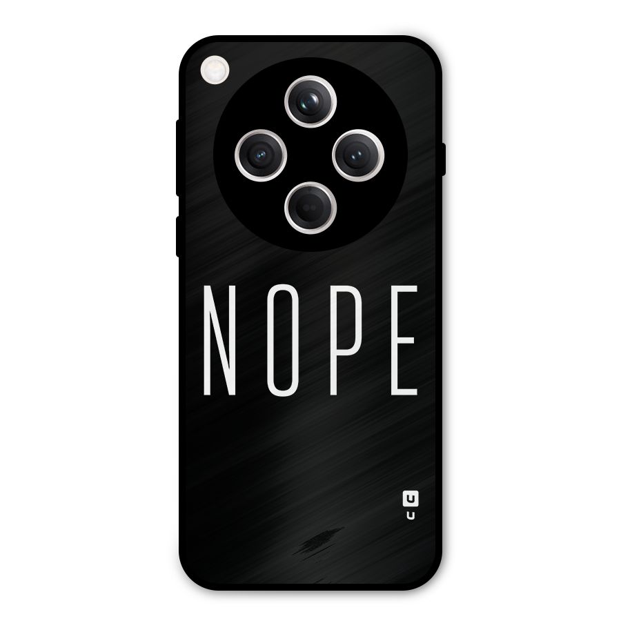 Minimalistic Nope Metal Back Case for Oppo Find X8