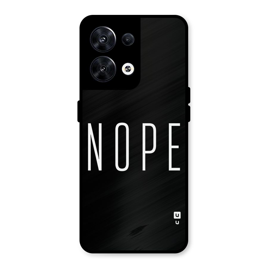 Minimalistic Nope Metal Back Case for Oppo Reno8 5G
