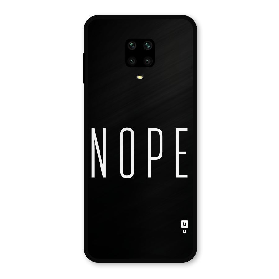Minimalistic Nope Metal Back Case for Poco M2 Pro